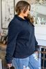 Picture of PLUS SIZE NAVY BLUE FLEECE PULLOVER